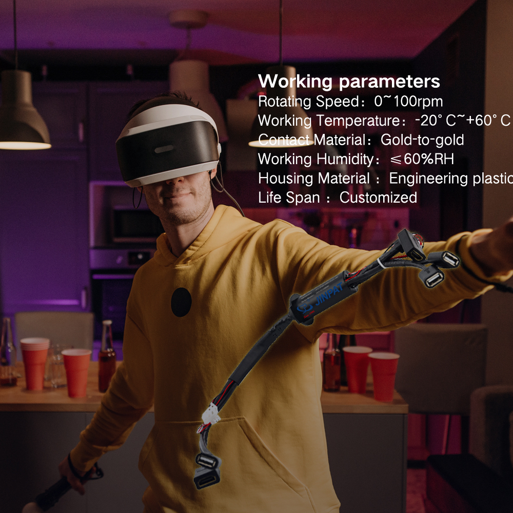 VR技術において、スリップリングは様々な応用分野で使われています