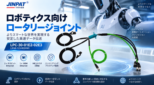 ロボットの高速Ethernet通信を支えるスリップリング